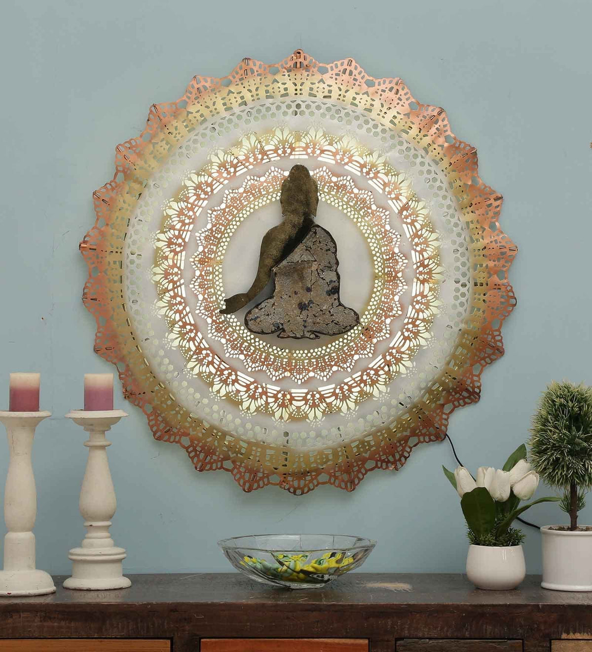 Bhuddha Metal Wall Decor