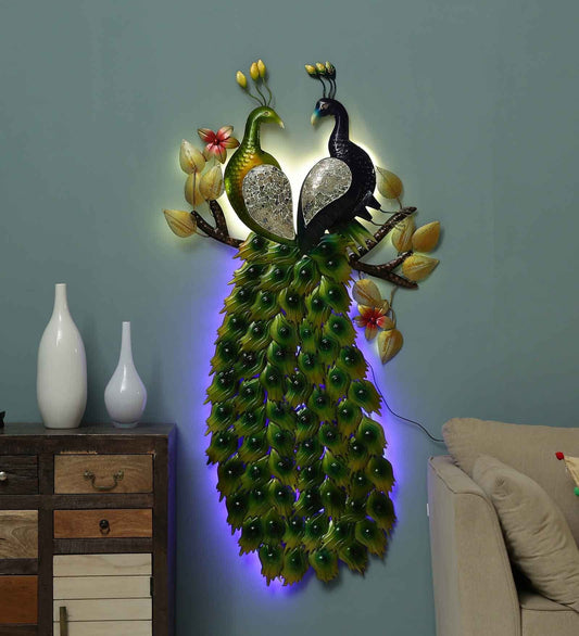 Double Peacock Wall Decor