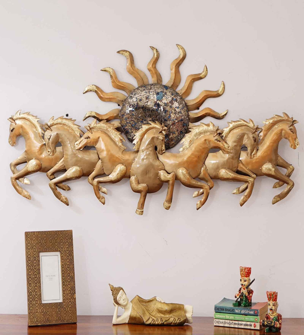 Golden Sunhorse Wall Decor