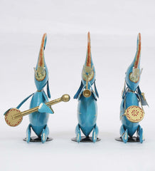 Musician Elephant Animal Figurine, Set of 3 table decor