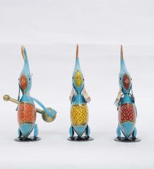 Musician Elephant Animal Figurine, Set of 3 table decor