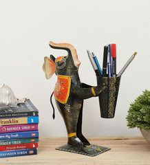 Elephant pen holder table decor