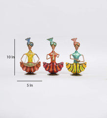 Sardar Sitting Man Mini Human Figurine, Set of 3 table decor