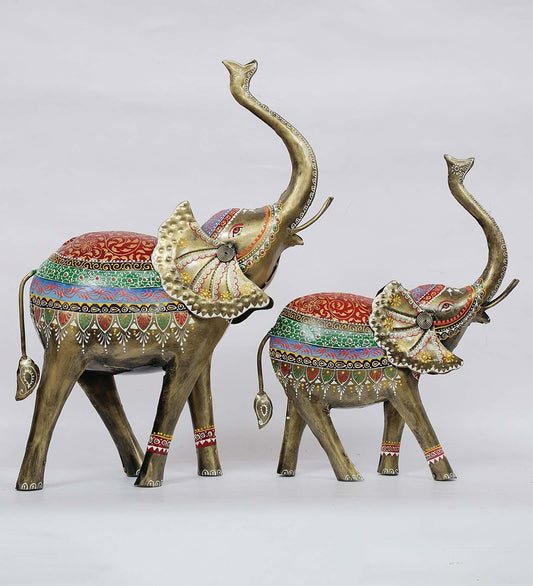 Elephant Large Animal Figurine, Set of 2 table decor