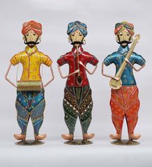 Punjabi Musician Men Human Figurine, Set of 3 table decor