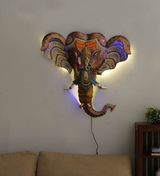 Ganesh With Elephant Wall Decor