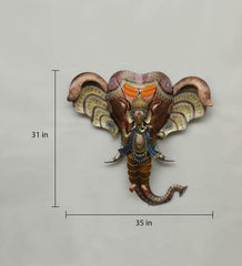 Ganesh With Elephant Wall Decor