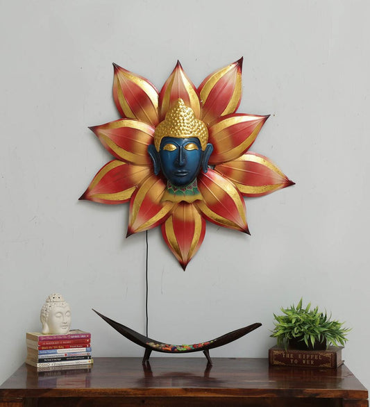 Buddha With Flower Wall Decor