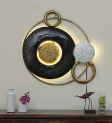 Black And Golden Rings Wall Decor