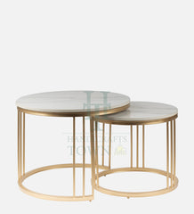 White Marble Nesting Tables