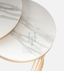 White Marble Nesting Tables