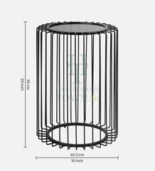 Metal Cage Side Table (Black)