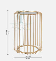 Metal Cage Side Table (Gold)