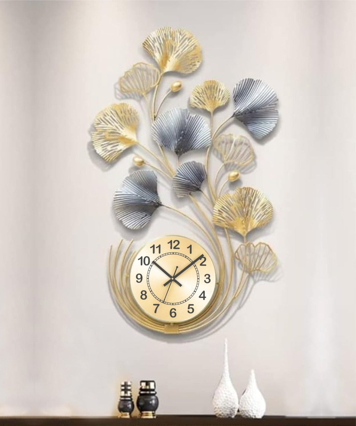 Flora Metal Wall Clock