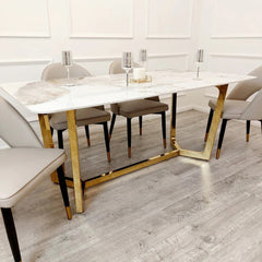 Starstruck Metal Dining Table with 6 chairs