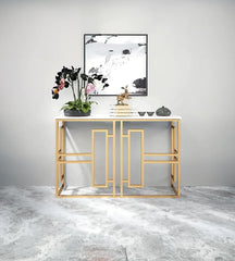 Eleganza Metal Console Table