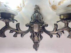 Old Retro Handcarved Queen Named Double Wall Light