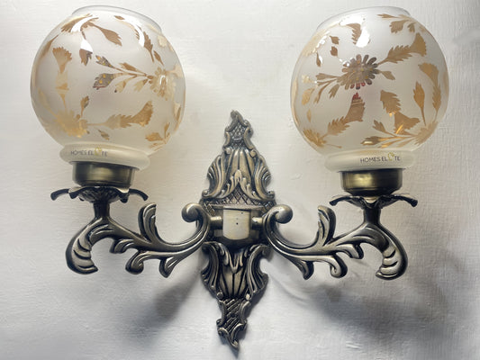 Old Retro Handcarved Queen Named Double Wall Light