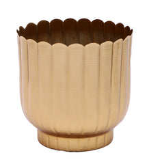 Striped Gold Flower Pot Set of 2