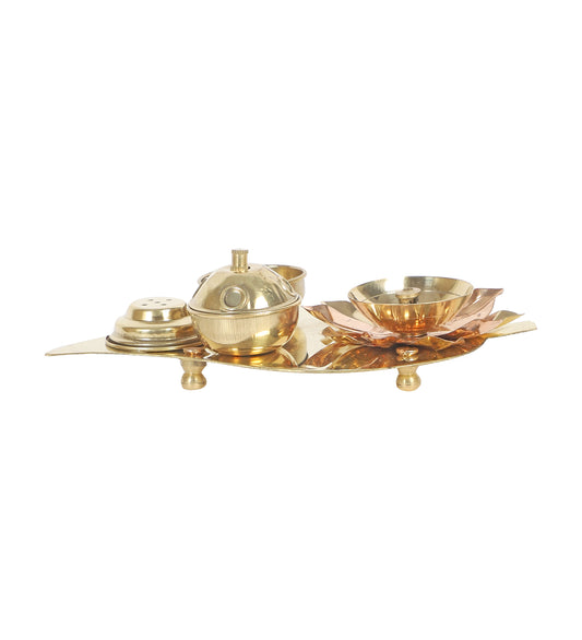 Beetel Leaf Small Brass Pooja Thali