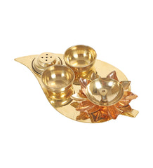 Beetel Leaf Small Brass Pooja Thali