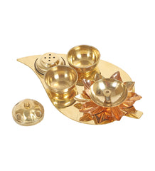 Beetel Leaf Small Brass Pooja Thali