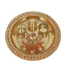 Round Yellow & Gold Beads Thali