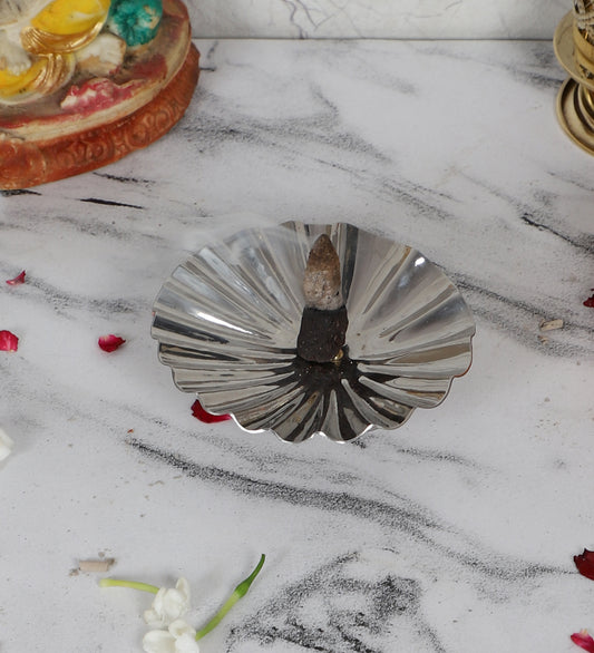 Steel Silver Dhoop Stand