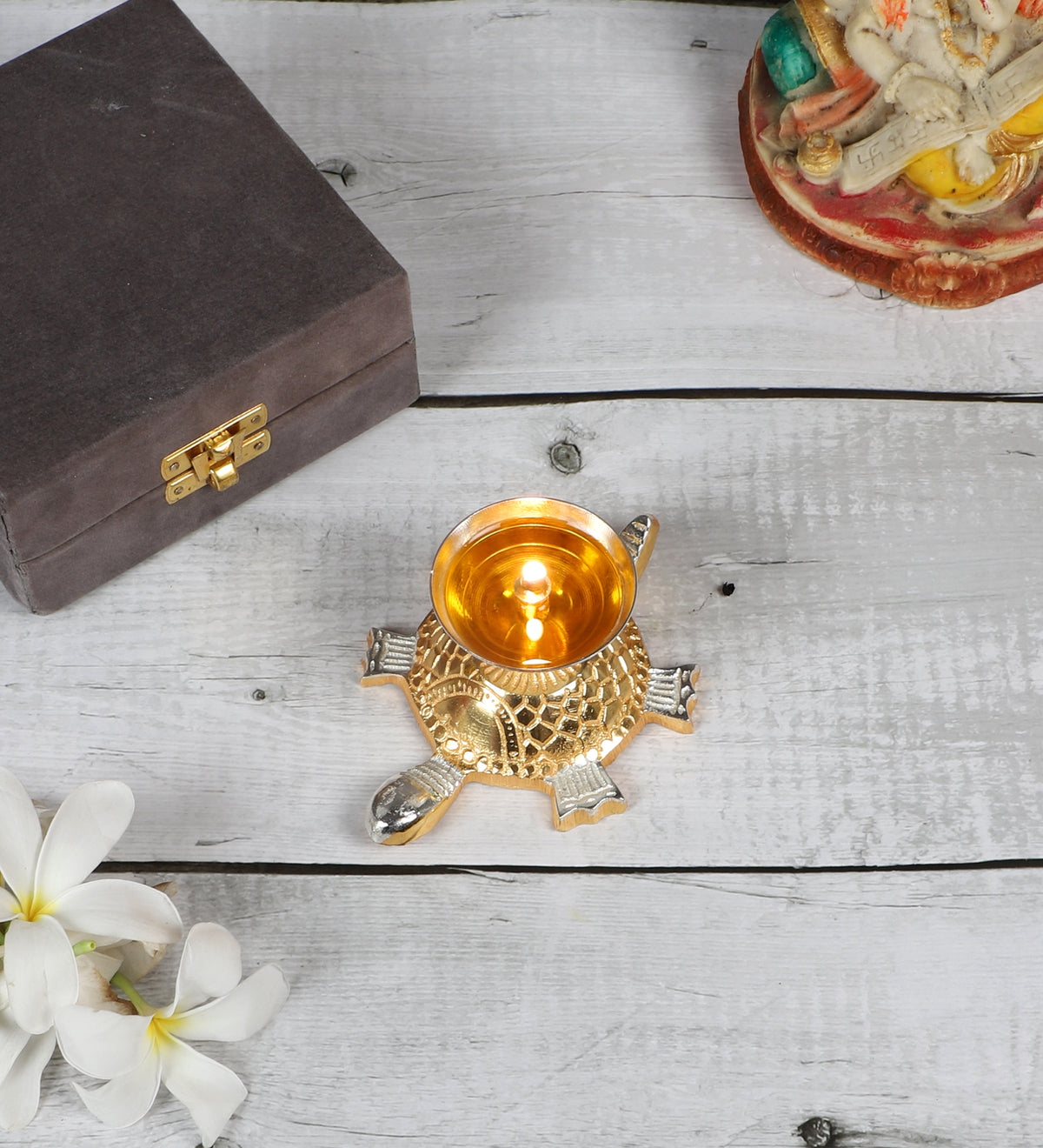 Gold Tortoise Akhand Dia