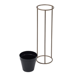 Big Pot Shape Planter Gold & Black Planter Stand Set of 2