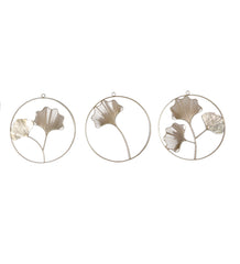 Golden Leaves Ring Wall Decor Set of 3