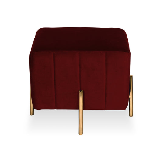 Square Gold Ottoman/Puffy Stainless Steel Stool