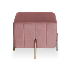 Square Gold Ottoman/Puffy Stainless Steel Stool