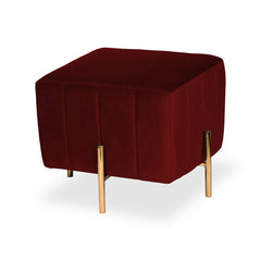 Square Gold Ottoman/Puffy Stainless Steel Stool