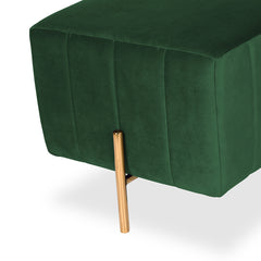 Square Gold Ottoman/Puffy Stainless Steel Stool