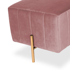 Square Gold Ottoman/Puffy Stainless Steel Stool