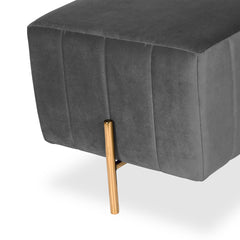 Square Gold Ottoman/Puffy Stainless Steel Stool