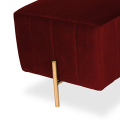 Square Gold Ottoman/Puffy Stainless Steel Stool