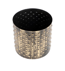 Black & Gold Dot Hammred Planter Set of 3