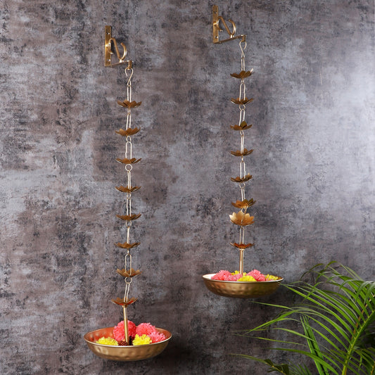 Hanging Flower Urli With Stand Set