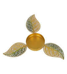 Yellow & Gold Leaves Urli & Dia Set of 2