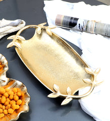 Gold Leaf Aluminium Tray