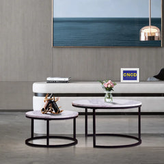 Marble Nesting Tables (Black)