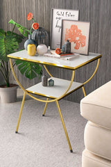 Gold Nightstand Side Table