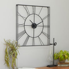 Black Square Wall Clock