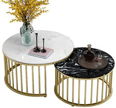 Black & White Marble Nesting Tables