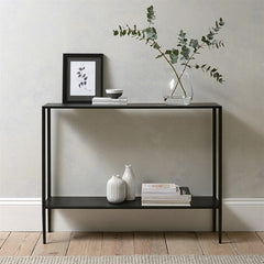 Regan Black Metal Console Table