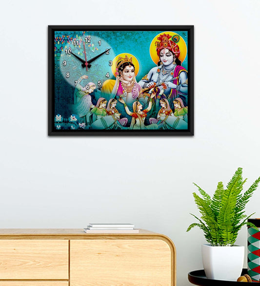 Radha Krishna MDF Modern Analog Wall Clock