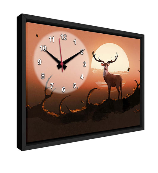 Deer On A Tree Printed Analog MDF Modern Wall Clock