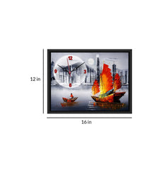 Ship Scenery Printed Analog MDF Modern Wall Clock